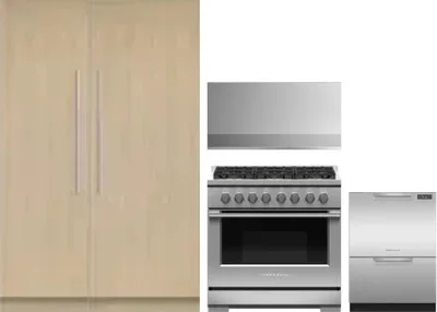 5 Piece Package Includes Refrigerator, Freezer, Range, Hood And Dishwasher
